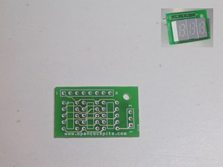 PCB for 3 display digits multiplexed